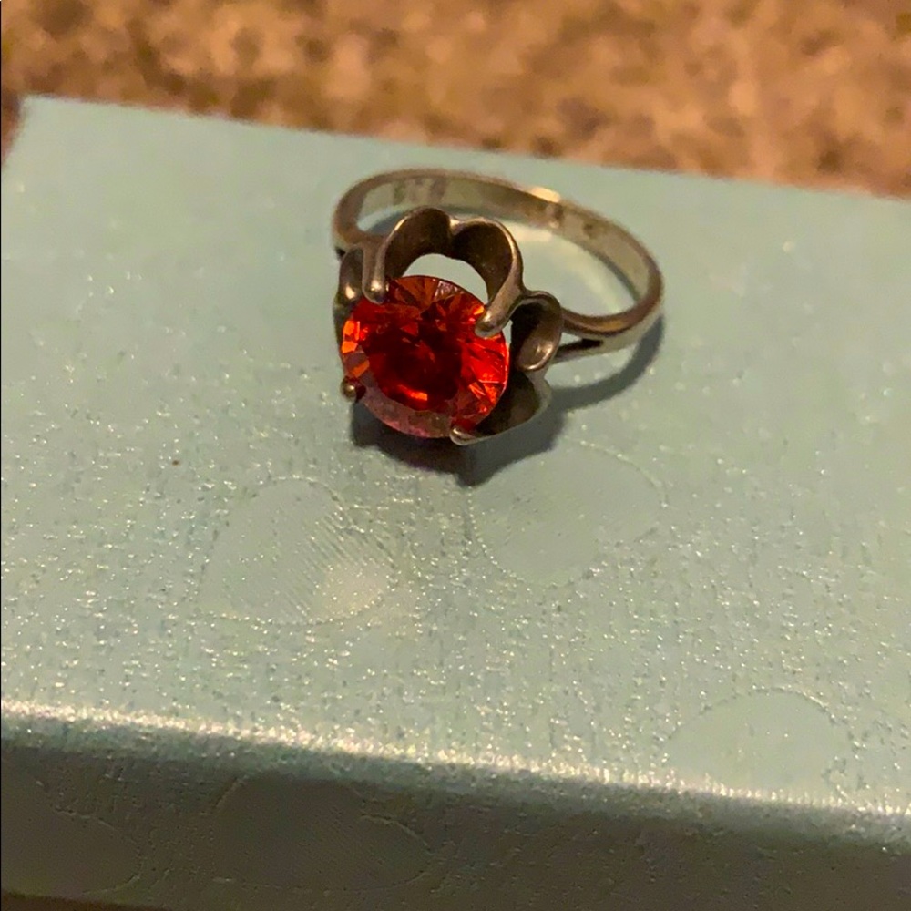 Orange gem ring